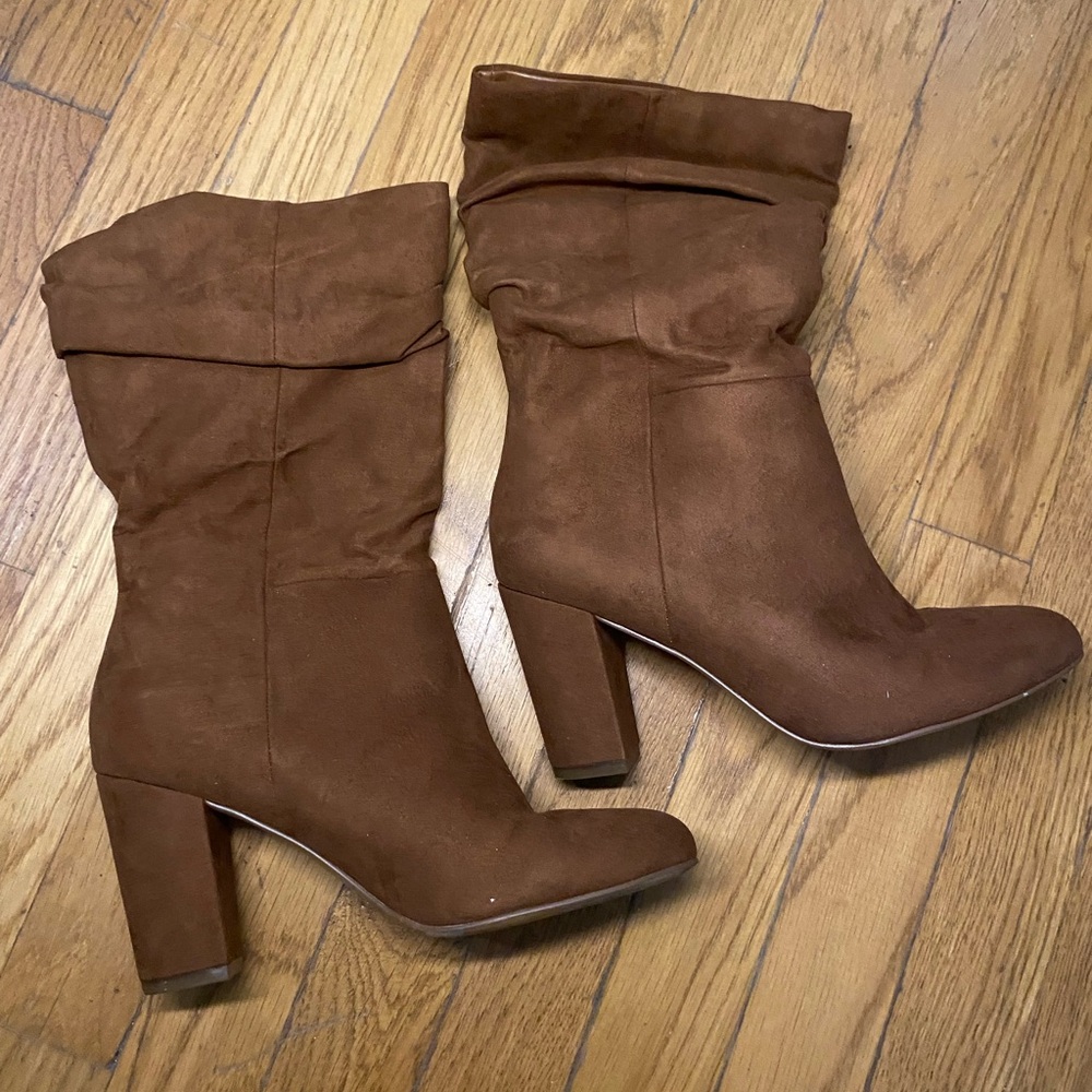 Banana Republic Brown Suede Boot with 3 inch heel